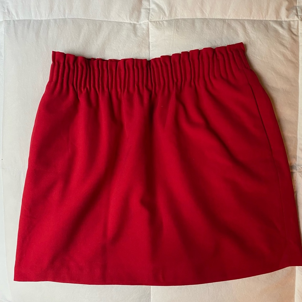 JCrew Red Wool Skirt